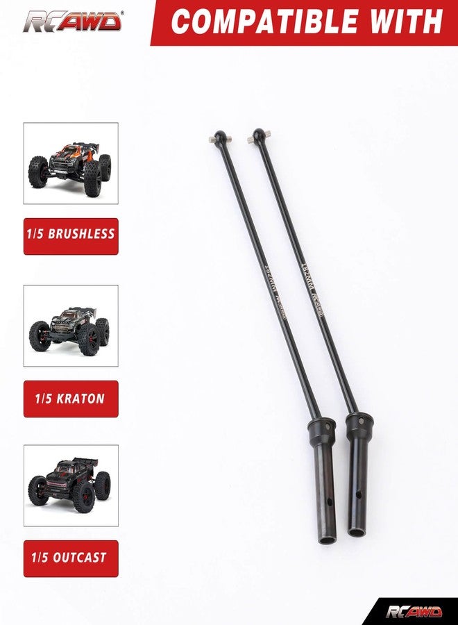 RCAWD 60% Increase in Hardness Drive Shaft Alloysteel for Arrma 1/5 Kraton Outcast 8S EXB Front Rear Driveshaft Series Upgrades Part - Image 2